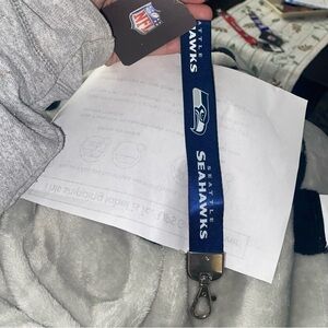 Seattle Seahawks NFL Keychain Wristlet Handle Wrist Strap Mini Lanyard NWT